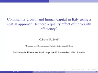 Community growth and human capital in Italy using a  spatial approach: Is there a quality effect of