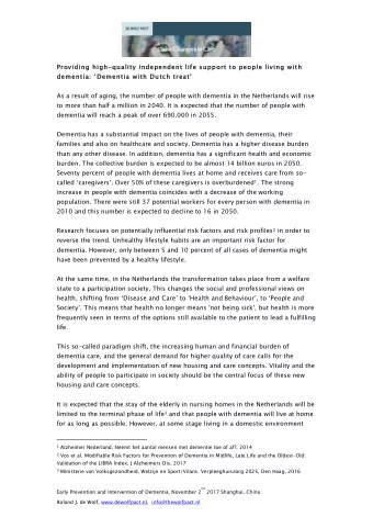 Pro  roviding high-qu  quality inde  depe  pende  dent life suppor  pport to  o pe  peopl  ople