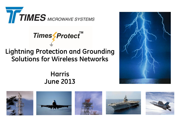 lightning protection and grounding solutions for wireless