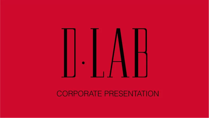 corporate presentation