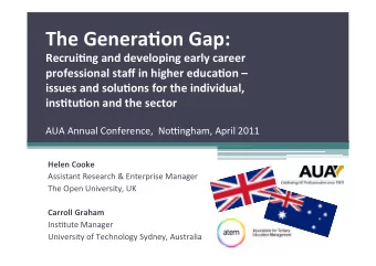 Overview  of  the  session    Objec:ves:    Understand  the  factors