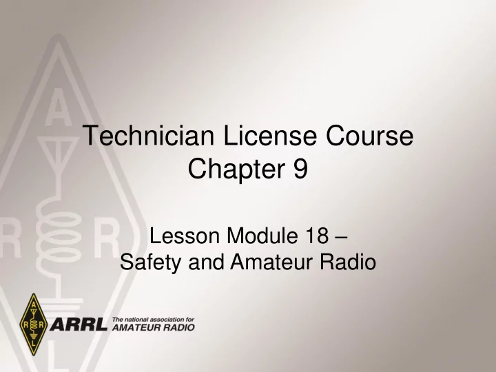technician license course