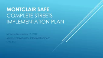 IMPLEMENTATION PLAN  Monday November 13, 2017  Michael Dannemiller, Principal Engineer  NV5, Inc.