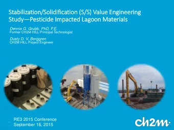 St  Stabiliz  ilizatio  ion/Solid  lidif  ific  icatio  ion (  (S/S)  S/S) V  Valu  lue E  Engin