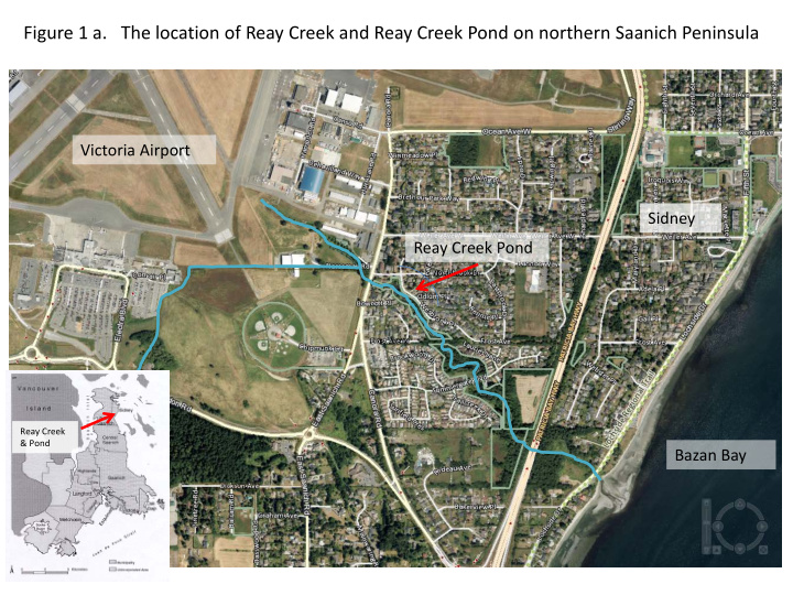 figure 1 a the location of reay creek and reay creek pond