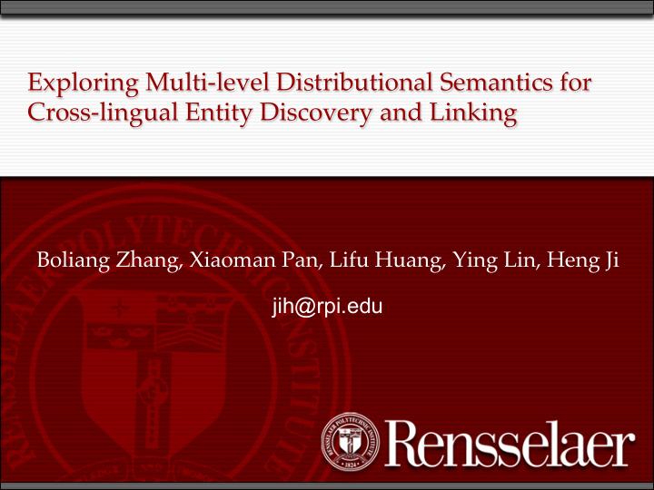 exploring multi level distributional semantics for cross