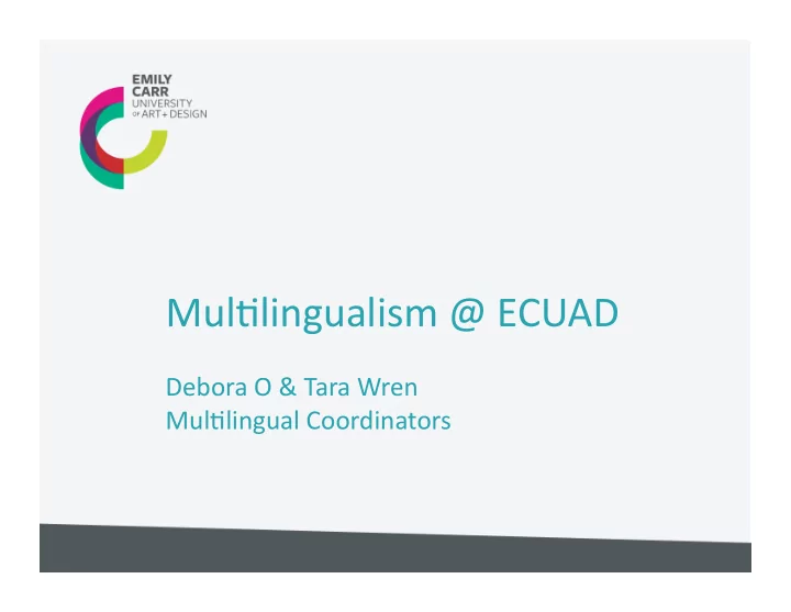 mul lingualism ecuad