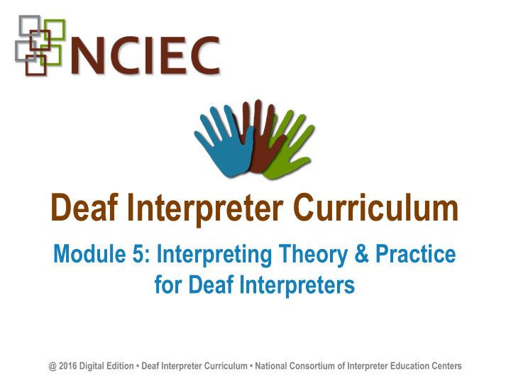 deaf interpreter curriculum
