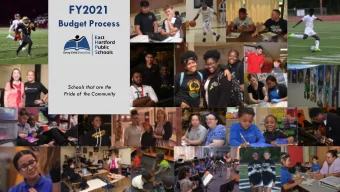 FY2021  Budget Process  Schools that are the  Pride of the Community  Schools that are the Pride of