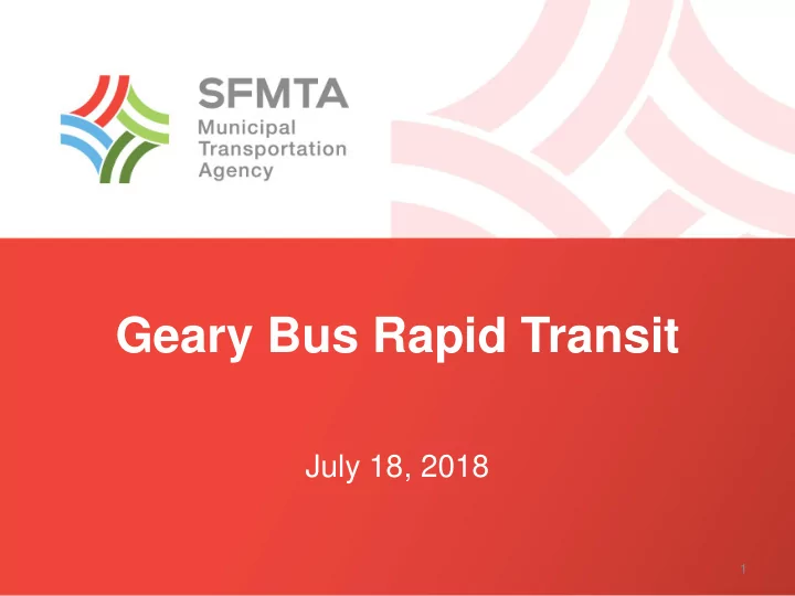 geary bus rapid transit