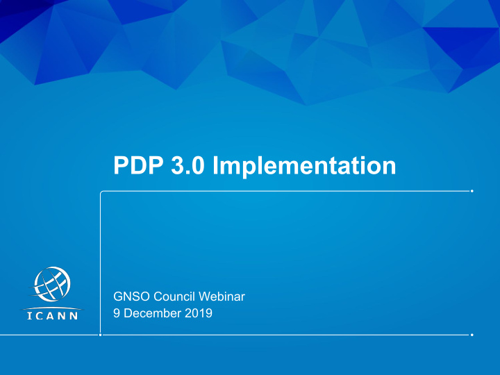 pdp 3 0 implementation