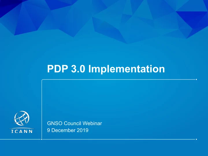 pdp 3 0 implementation
