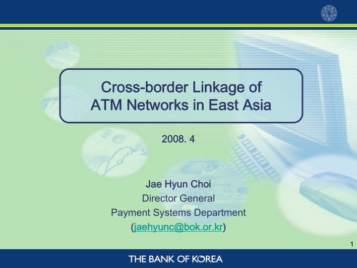 cross border linkage of atm networks in east asia