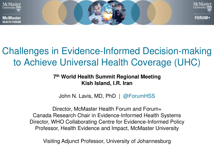 challenges in evidence informed decision making to