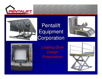 Pentalift  Pentalift  Equipment  Equipment  Corporation  Corporation  Loading Dock  Loading Dock