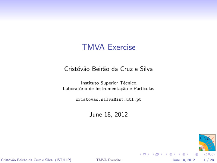 tmva exercise