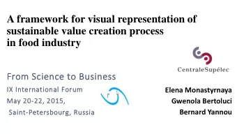 A framework for visual representation of  sustainable value creation process  in food industry