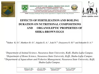 EFFECTS OF FERTILIZATION AND BOILING  DURATION ON NUTRITIONAL COMPOSITIONS  AND  ORGANOLEPTIC