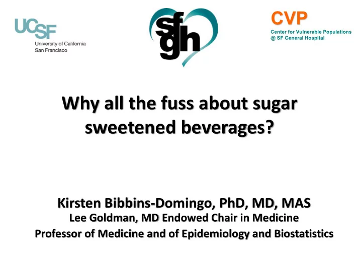 sweetened beverages
