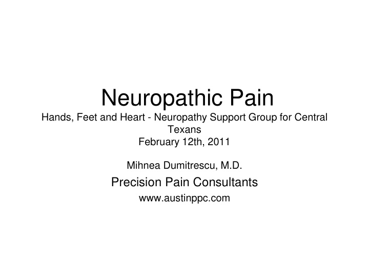 neuropathic pain