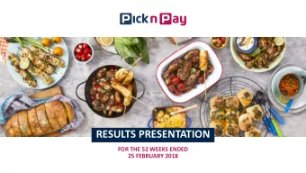 RESULTS PRESENTATION  FOR THE 52 WEEKS ENDED  25 FEBRUARY 2018  Chairmans introduction  1 Gareth
