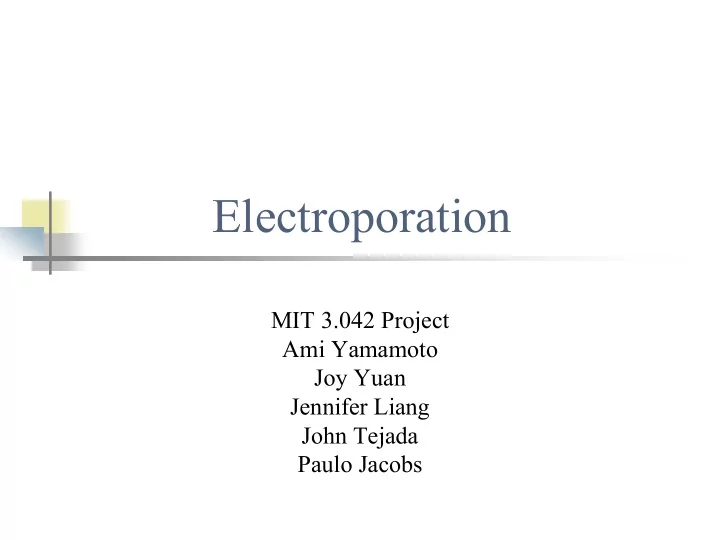 electroporation