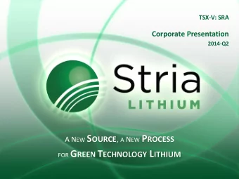 Disclaimer  This presentation contains &quot;forward-looking information&quot; within the meaning