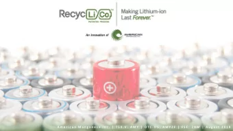 A m e r i c a n  M a n g a n e s e  I n c .  |  T S X .V :  A M Y  |  O T C - U S :  A M Y Z F  |