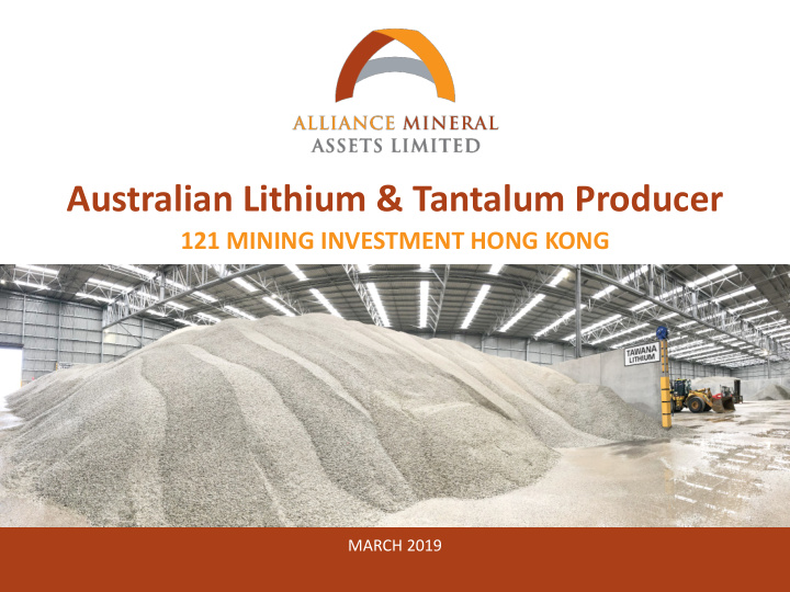australian lithium tantalum producer