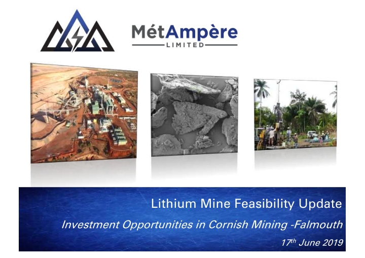 lithium mine feasibility update
