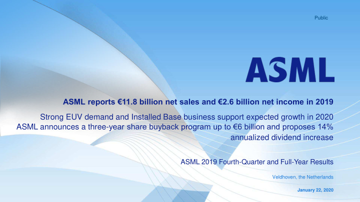 asml reports 11 8 billion net sales and 2 6 billion net