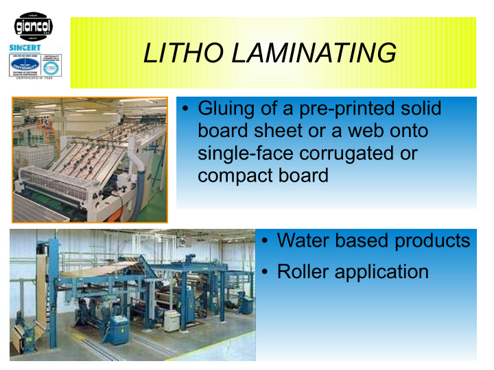 litho laminating