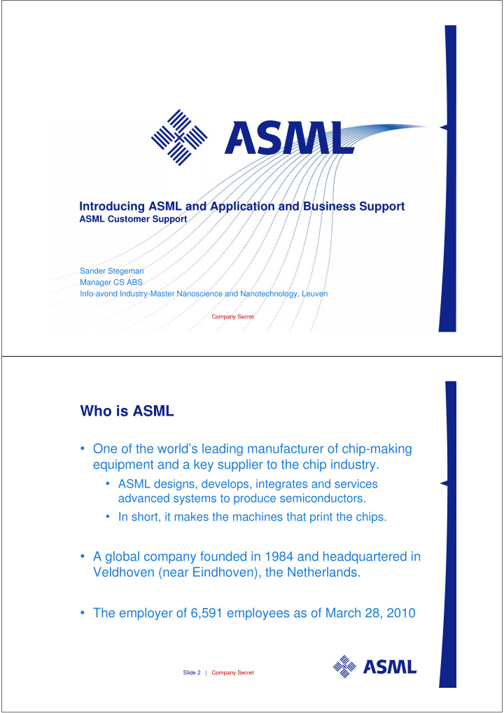 who is asml