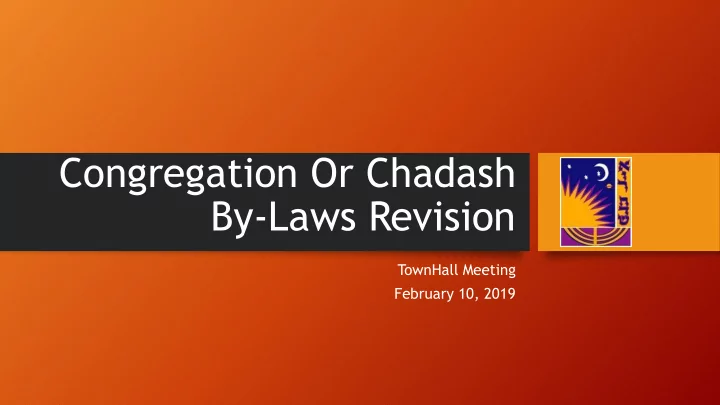 by laws revision
