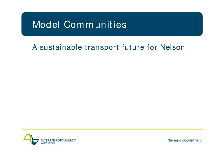 model communities