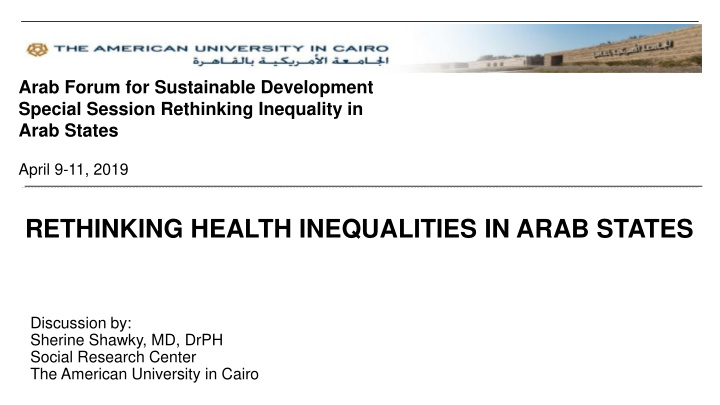 rethinking health inequalities in arab states