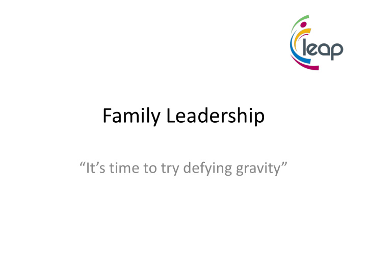 family leadership