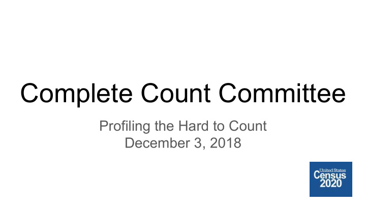 complete count committee