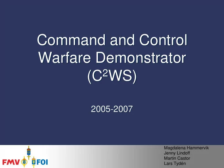 command and control command and control warfare