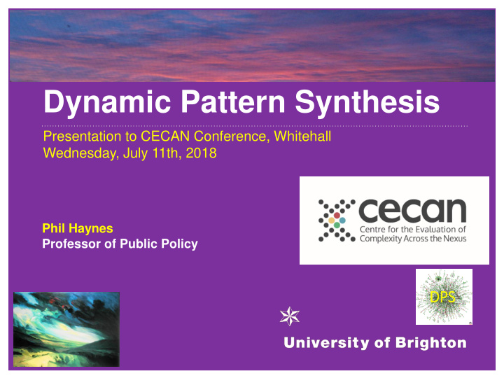dynamic pattern synthesis
