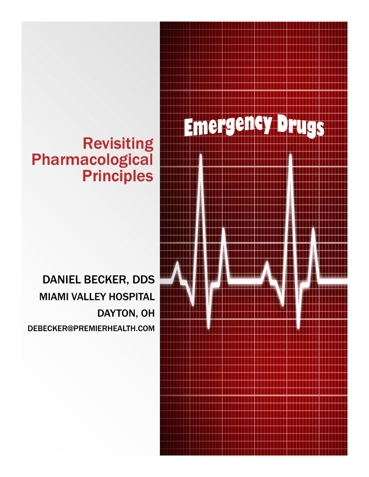 revisiting pharmacological principles