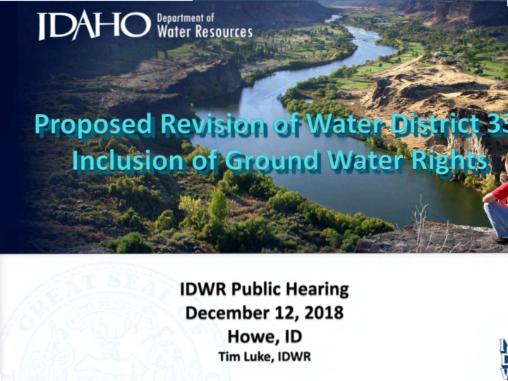 idwr public hearing december 12 2018 howe id