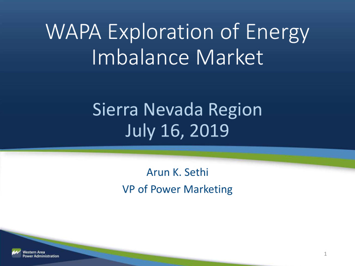 wapa exploration of energy imbalance market