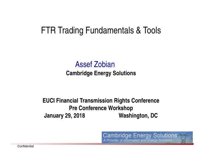 ftr trading fundamentals tools