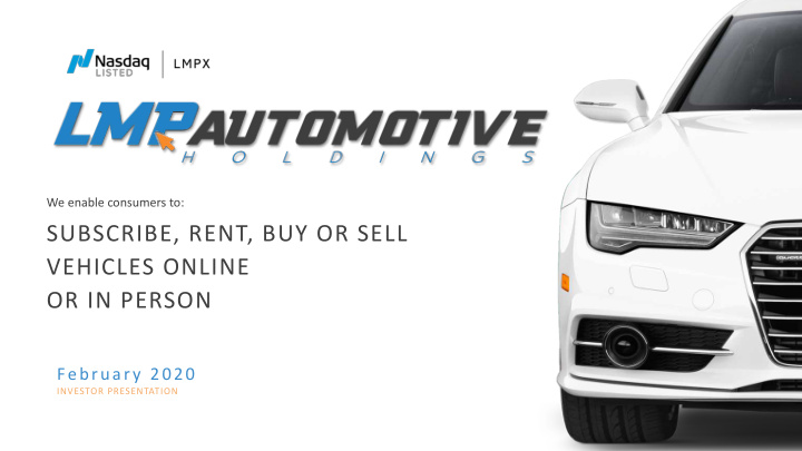 subscribe rent buy or sell vehicles online or in person