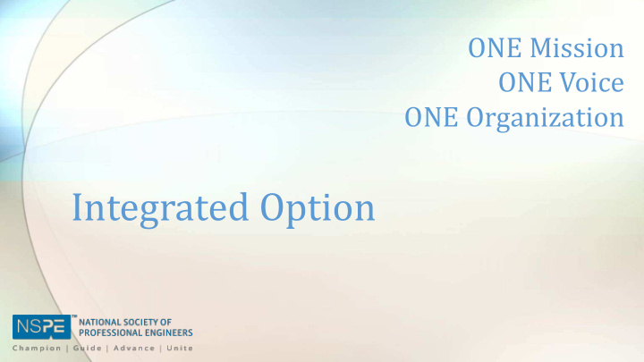 integrated option unity