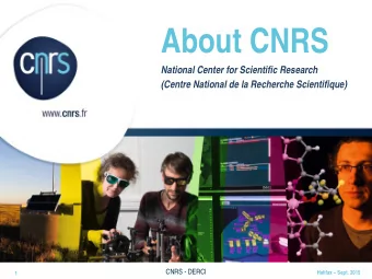 AN ESSENTIAL RESEARCH CONTRIBUTOR FOR THE BENEFIT OF SOCIETY I Largest European Research Performing