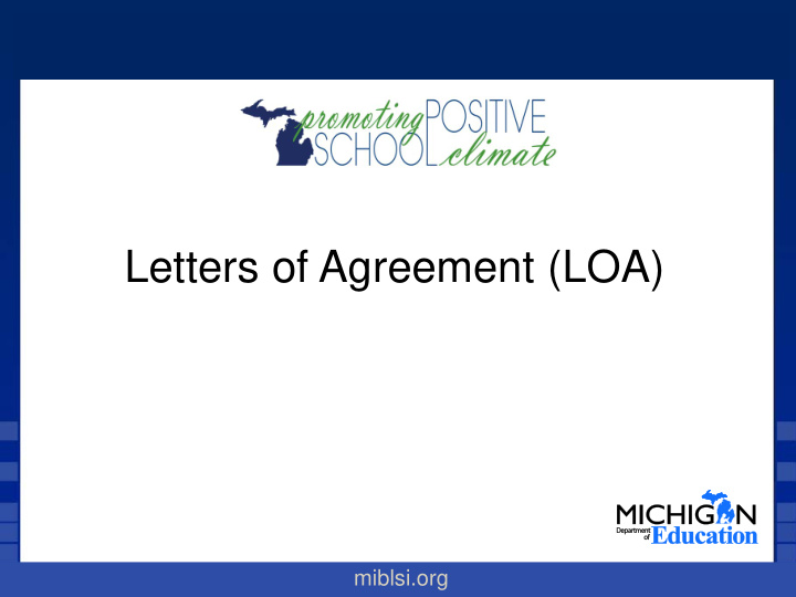 letters of agreement loa