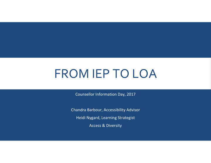 from iep to loa