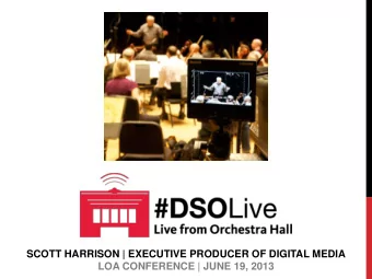 LOA CONFERENCE | JUNE 19, 2013  IT STARTED WITH A QUESTION  The Year: 2010  The Environment: